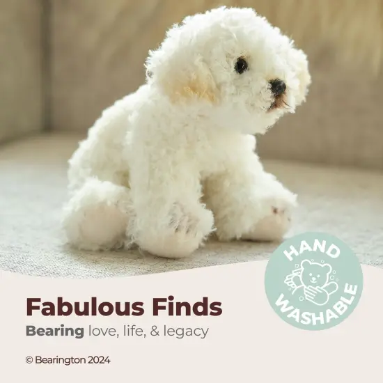 Bearington White Dog Stuffed Animal 6.5 In - Puppy Stuffed Animals - Plush Dog Toys For Kids Poodle Labradoodle Plushies That Look Real, For Ages 3-14 {3}