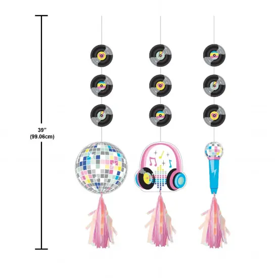 Birthday Beats Hanging Cutouts w/ Tassels (3/Pkg) {2}
