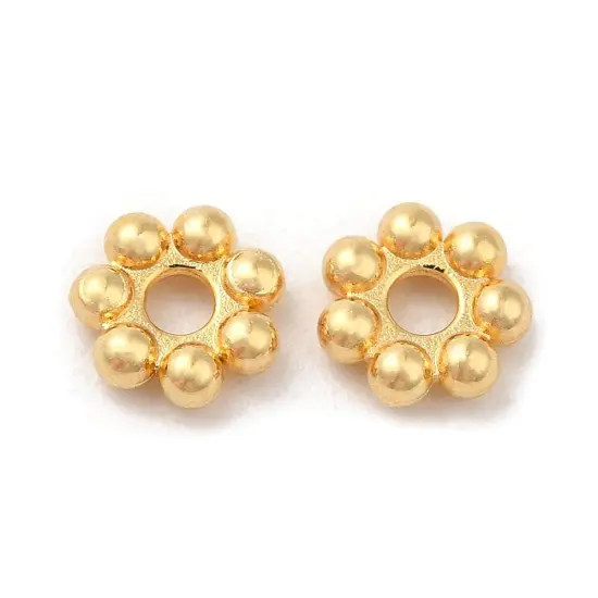 *100* 18k Gold Plated Daisy Heishi Spacer Beads - Choose Your Size {5}