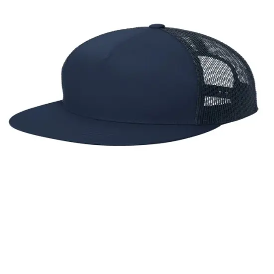 Sport-Tek&reg; YP Classics 5-Panel Classic Trucker Mesh Back Cap True Navy/ True Navy {1}