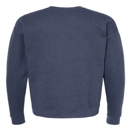 Tultex&reg; Fleece Crewneck Sweatshirt Heather Denim {2}