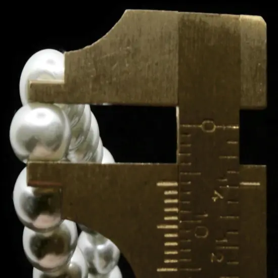 65 8mm White Glass Pearl Rondelle Beads {5}