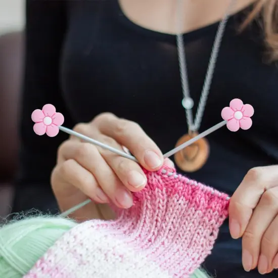 10 Pack Cute Flower Needle Point Protectors Silicone Needle Point Protectors Knitting Accessories and Supplies Knitting Needle Stoppers Knitting Needles Point Protectors Knitting Tools {3}