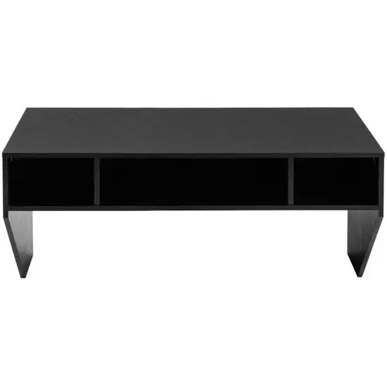 Black Floating Laptop Desk with Metal Rail System, Storage Compartment and Cable Management {3}