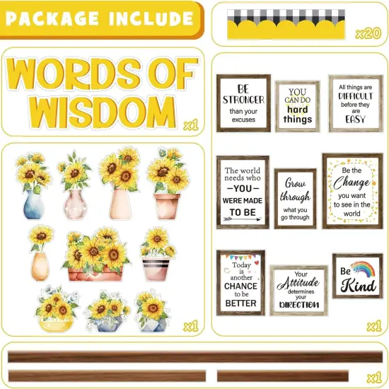 Sunflower Bulletin Board Decorations Set {3}