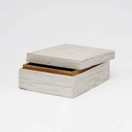 CHISELED JEWELRY BOX/IVORY BONE {4}