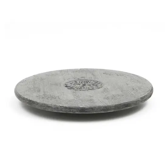 Handcrafted 18" Mango Wood Lazy Susan Serving Plate {3}