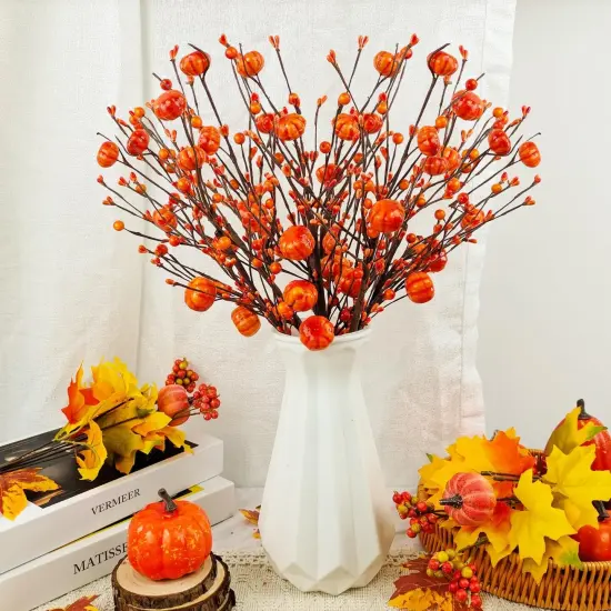 6 Pcs 17" Tall Artificial Fall Berry Floral Arrangements {3}