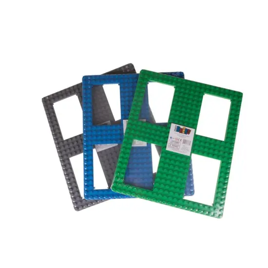 Strictly Briks Toy Building Block, Big Bricks Stackable Baseplates with Gaps, Large Pegs for Toddlers, 100% Compatible with All Major Brands, Green, 1 Piece, 13.75x16.25 Inches {4}