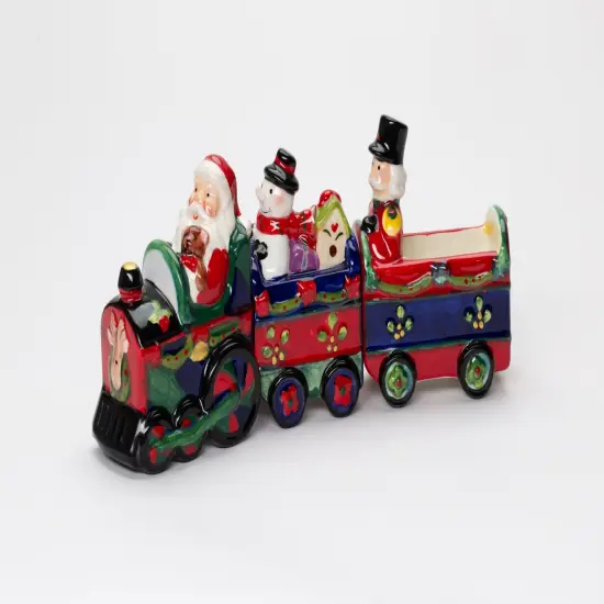 Ceramic Christmas Train Salt & Pepper And Box ( Set Of 3 ), Home D&eacute;cor, Gift for Her, Gift for Mom, Kitchen D&eacute;cor {2}