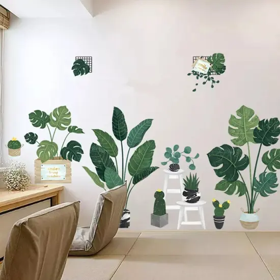 Green Potted Plants Removable PVC WALL STICKERS Living Room Home Decorations {3}