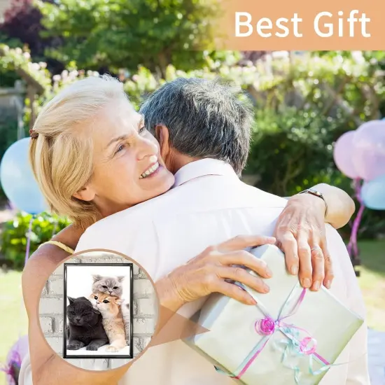 5x7 Picture Frame Metal, Thin Edge Photo Frames for Tabletop Display {4}