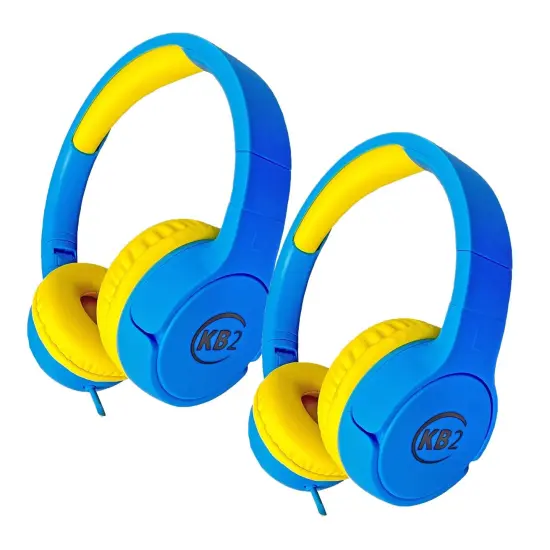 KB2 Premium Kids Headphones, Blue, Pack of 2 {1}