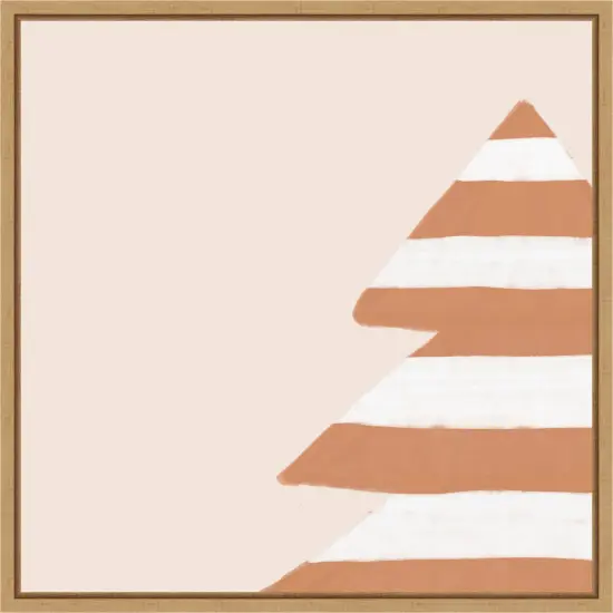 Stripey Xmas Tree by Orara Studio Framed Canvas Wall Art {1}
