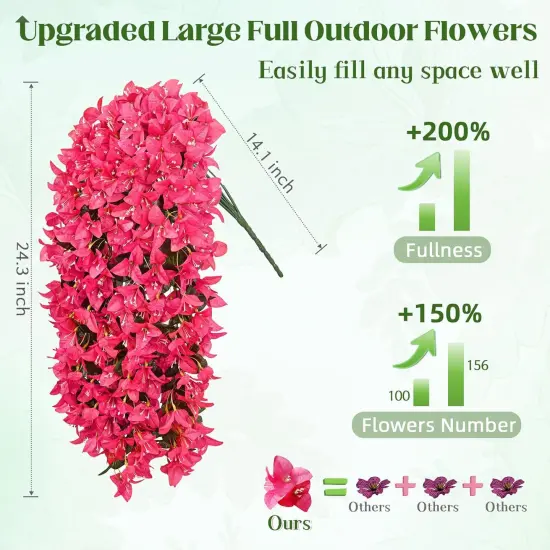 2Pcs UV Resistant Artificial Flowers for Outdoors {2}