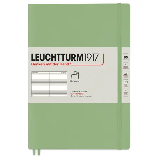 Leuchtturm1917 Ruled Softcover Notebook - Sage, 7" x 10" {1}