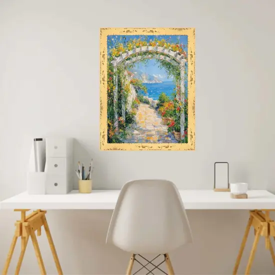 Slim Yellow Chabi Chic Farmhouse Rustic Picture Frame 40x50 frame {1}