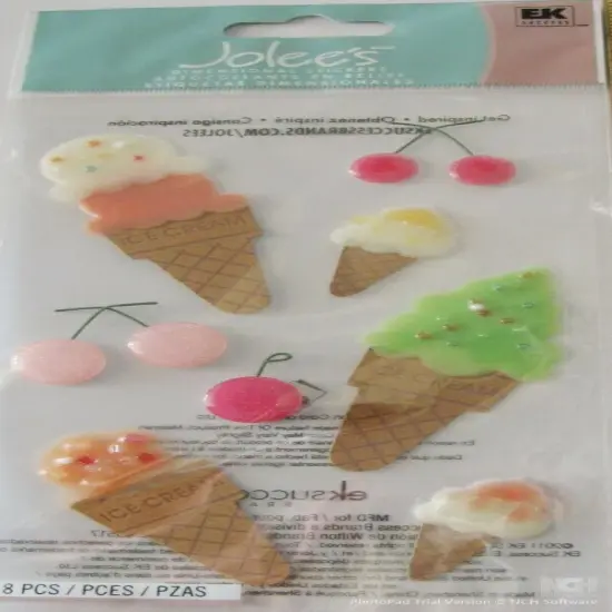 Jolee's Boutique Ice Cream Cones Dimensional Stickers {1}
