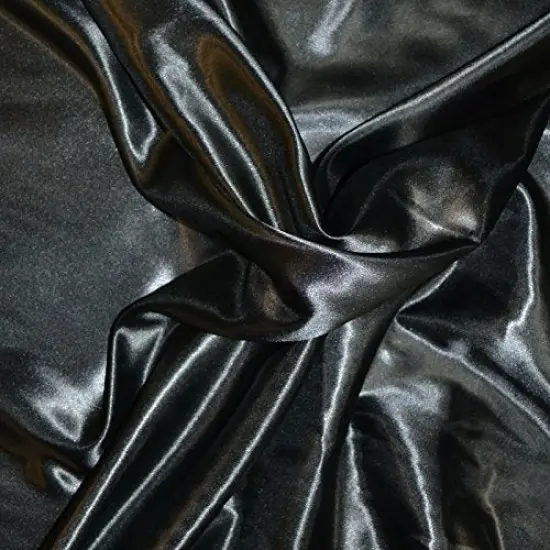 1 Yard Satin Fabric for Apparel & Event Design Smooth & Radiant 58/60" Width Black {1}