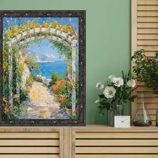 Industrial Slim Black Iron Asphalt Picture Frame-D11087 11x16 frame {4}