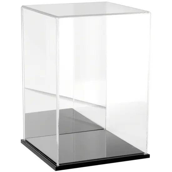 Plymor Clear Acrylic Display Case, 8" W x 8" D x 12" H Black (Mirrored) {1}