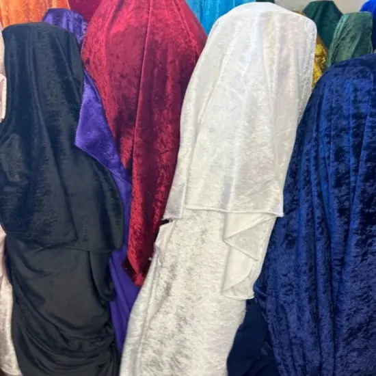 1 Yard Stretch Panne Velvet Velour Fabric for Loungewear & Dance 58/60" Width Navy {3}