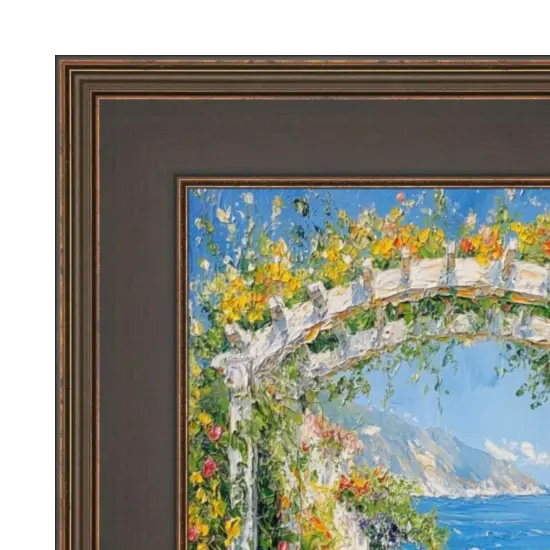 Wide Gold Black Flat Panel Picture Frame 19x27 frame {1}