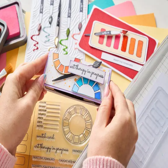 Sizzix A5 Clear Stamps by Eileen Hull 24/Pkg-Swatch Cards {3}