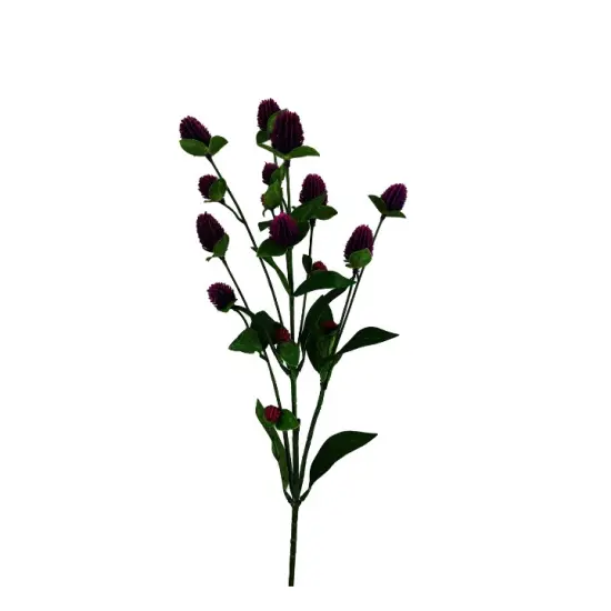 27'' Purple Artificial Globosa Spray - 7 Stems for Floral & Home Decor-63675PU {1}