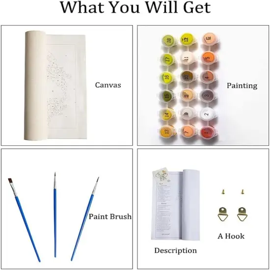 4 Pack Painting by Number Kits - 12x16inch - YH-043 {5}