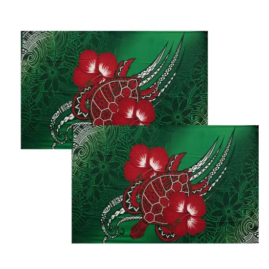 Hibiscus Turtle Tribal Assortment Polyester Sarong 72" L x 45" W Green {5}