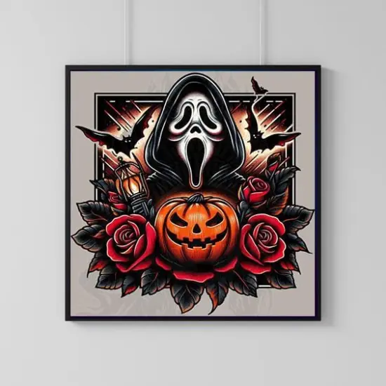 5D DIY Diamond Art Painting Halloween Ghostface {2}