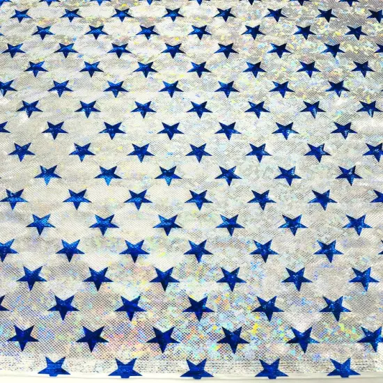 1 Yard Broken Glass Star Spandex Fabric Reflective Stretch Material for Costumes & Performance Wear White {4}