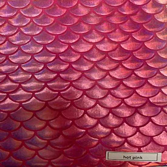 1 Yard Mermaid Poly Spandex Medium Multi Foil Fabric 58/60 Inch Width Black Two Tone Pink {4}