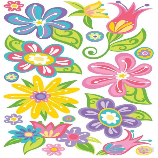 Sticko Fanciful Flowers Stickers {1}