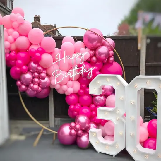 150Pcs Baby Pink and Metallic Magenta Balloon (Hot Pink) {5}