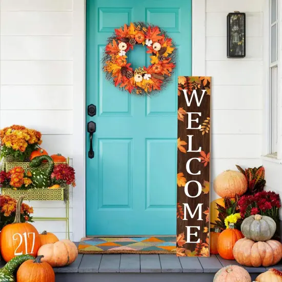 Fall Wooden Porch Sign (Brown) {6}