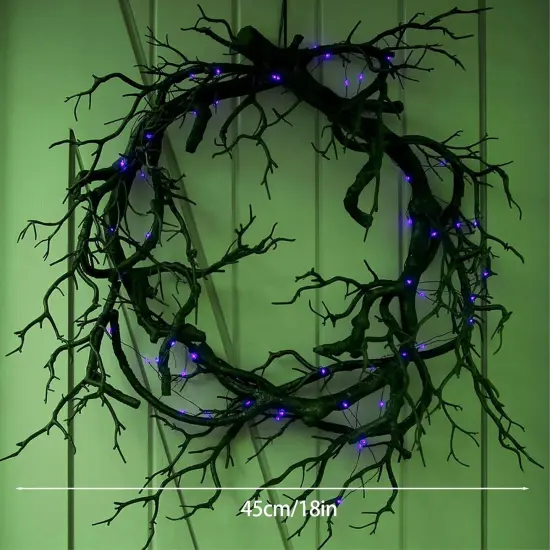 Halloween Black Branch Wreath Signs {2}