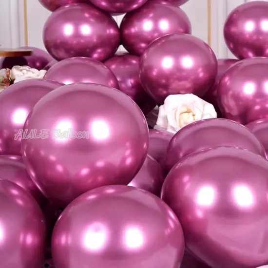 Metallic Hot Pink Balloons (	Hot Pink ) {4}