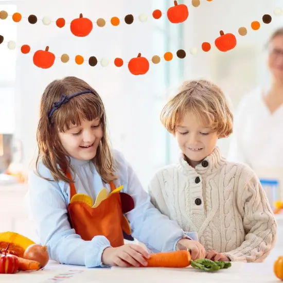 Fall Thanksgiving Felt Garland (	Colorful ) {5}