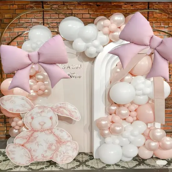 Giant Pink Bow foil Balloon(Pink) {2}