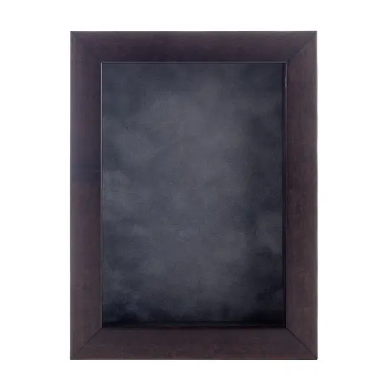 Rich Dark Brown Wood Shadow Box Frame with Acrylic Front - Dark Grey Suede Backing, 30 Sizes {3}