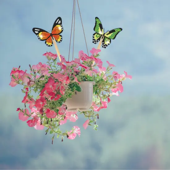 8 Pieces Butterfly Diamond Painting Kits, Diamond Art Kits for Garden Decor, Butterfly Stakes Diamond Art Kits for Adults, Crafts for Adults {4}