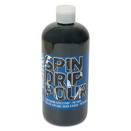 FolkArt Drizzle Acrylic Pouring Paint - Pitch Black, 520 ml {1}