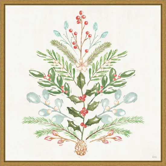 Elegant Holiday V by Veronique Charron Framed Canvas Wall Art {1}