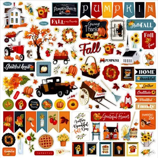 Carta Bella Fall Fun 12 x 12 Cardstock Stickers {1}