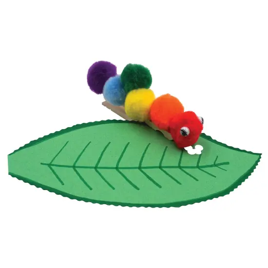 Pom Pons, Bright Hues, 1", 50 Per Pack, 12 Packs {5}