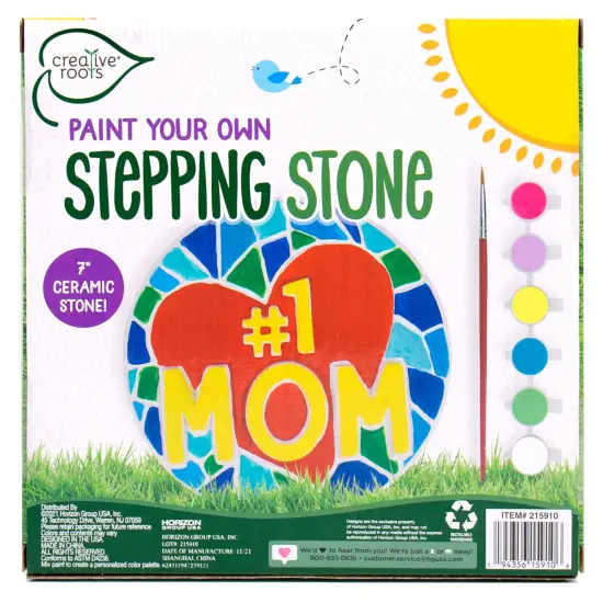 Creative Roots Paint Your Own #1 MOM Stepping Stone, Craft Kits for Kids, Ceramics to Paint, Ages 6+ {4}