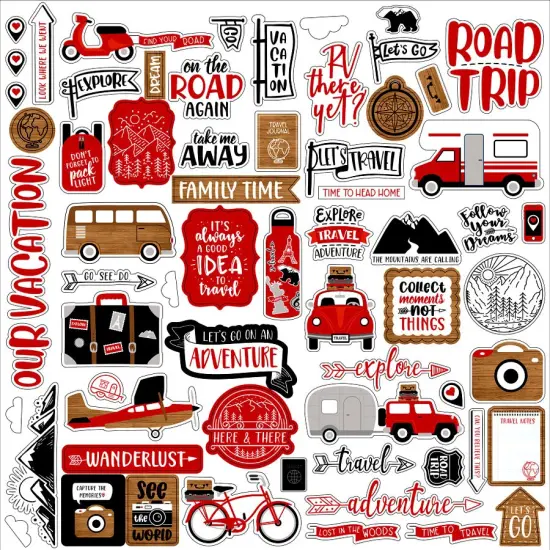 Echo Park Let's Go Anywhere 12 x 12 Cardstock Stickers {1}