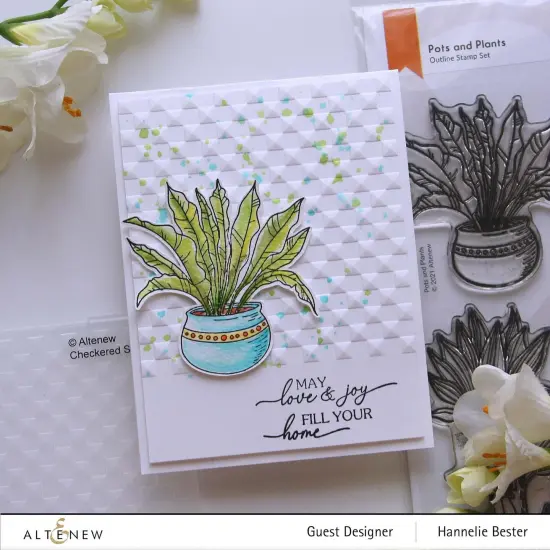 Checkered Squares 3D Embossing Folder {8}